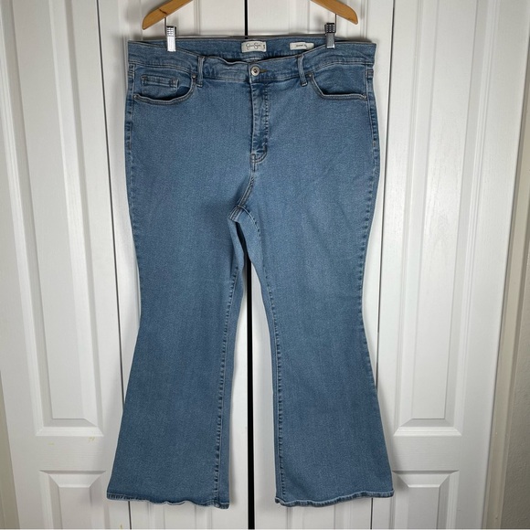 Jessica Simpson Denim - Jessica Simpson Charmed Flare Jeans Womens Plus Size 22W Blue Light Wash Stretch